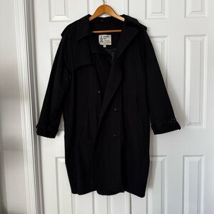 London Fog Elegant Black Trench Coat